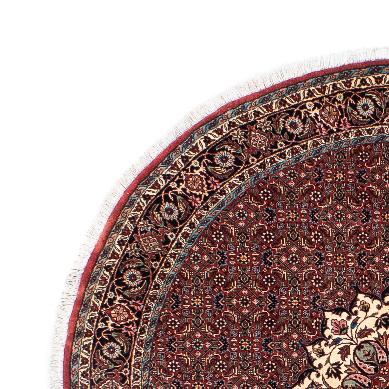 Alfombra persa - Bidjar redondo  - 158 x 158 cm - rojo oscuro