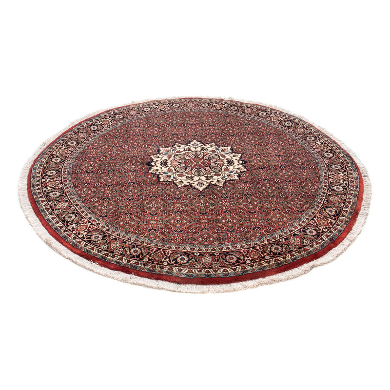 Alfombra persa - Bidjar redondo  - 158 x 158 cm - rojo oscuro