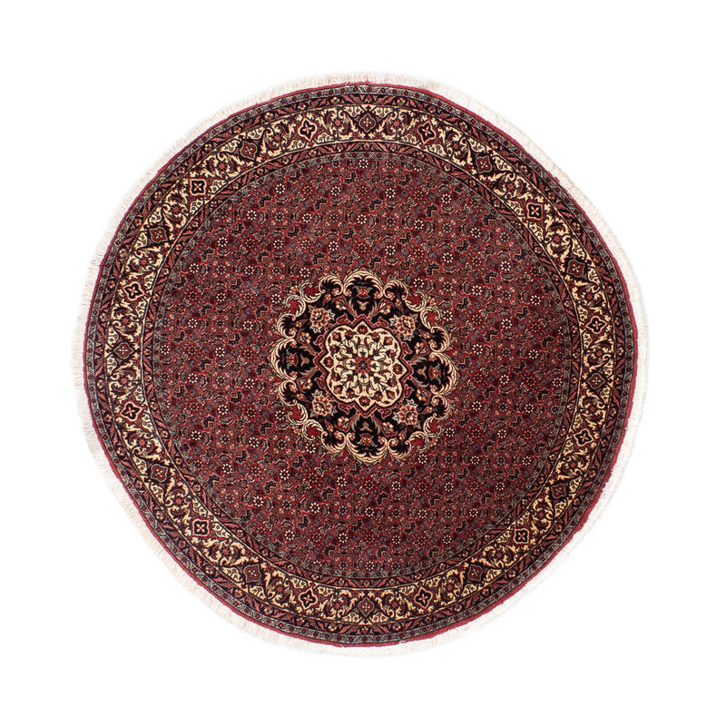 Alfombra persa - Bidjar redondo  - 150 x 150 cm - rojo oscuro