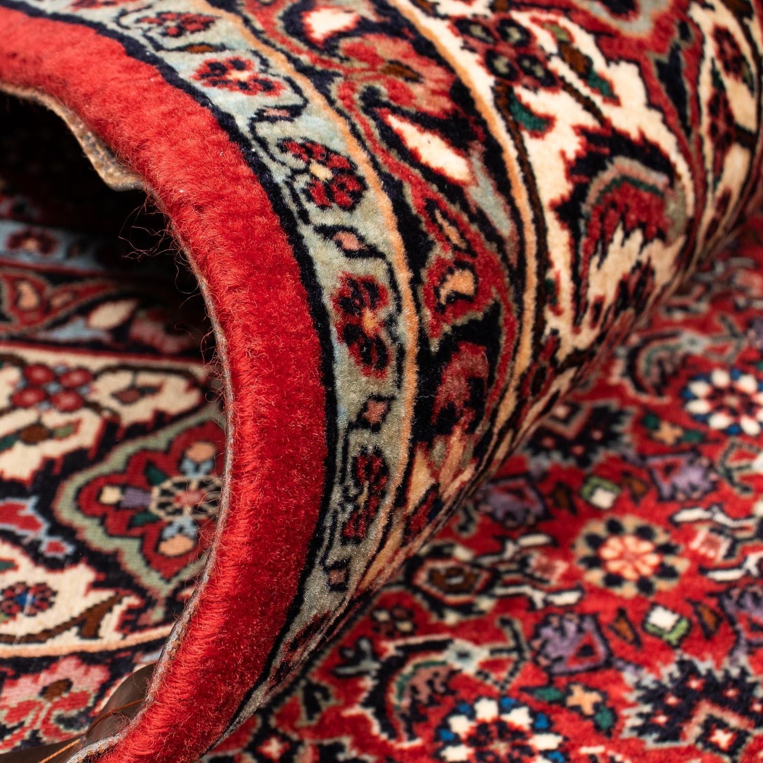 Alfombra persa - Bidjar cuadrado  - 207 x 200 cm - rojo oscuro
