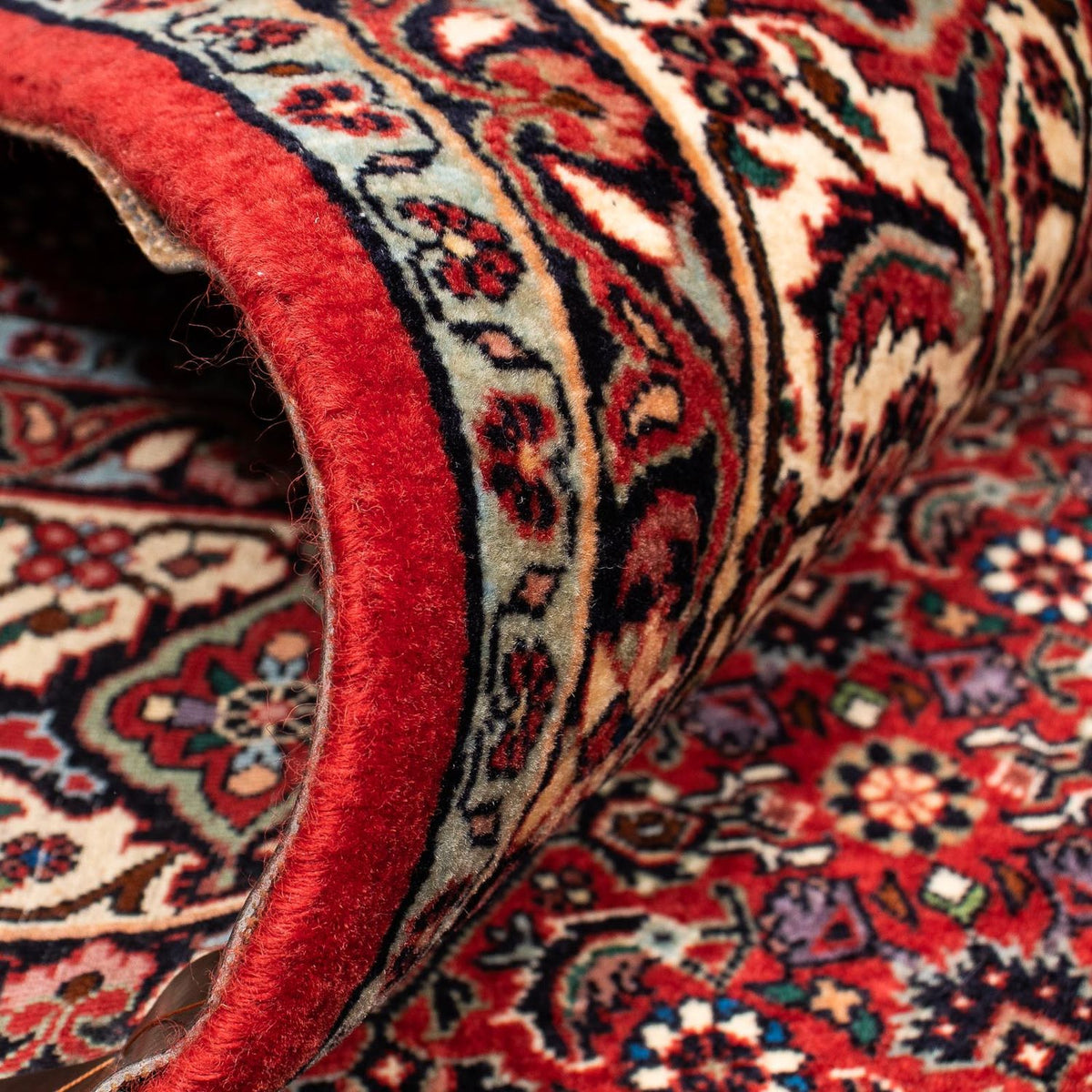 Alfombra persa - Bidjar cuadrado  - 207 x 200 cm - rojo oscuro