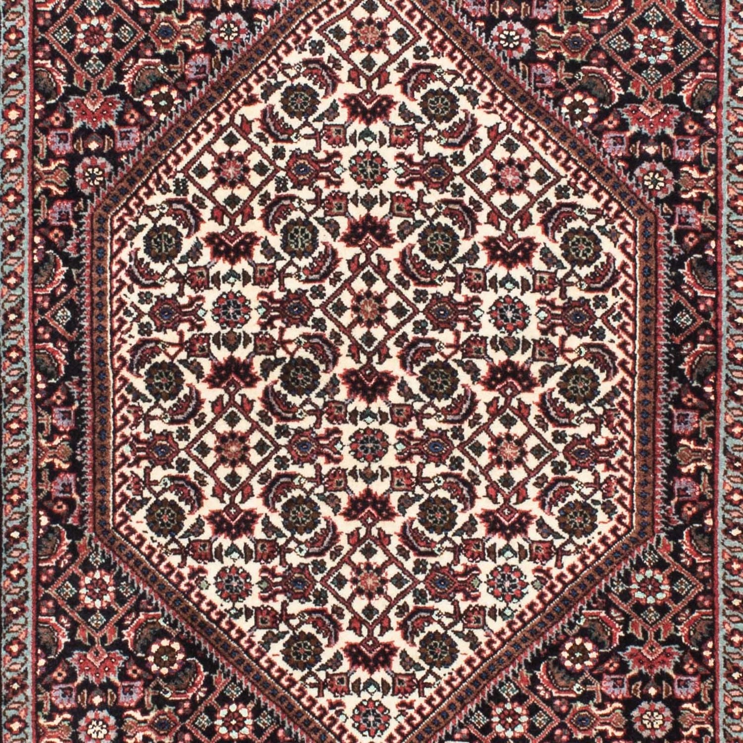Alfombra de pasillo Alfombra persa - Bidjar - 216 x 72 cm - azul oscuro
