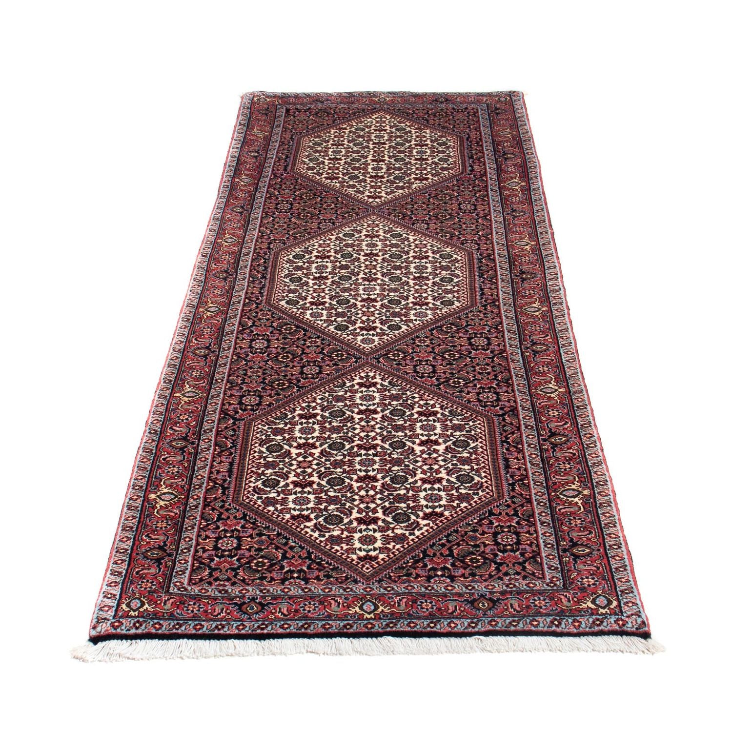 Alfombra de pasillo Alfombra persa - Bidjar - 216 x 72 cm - azul oscuro