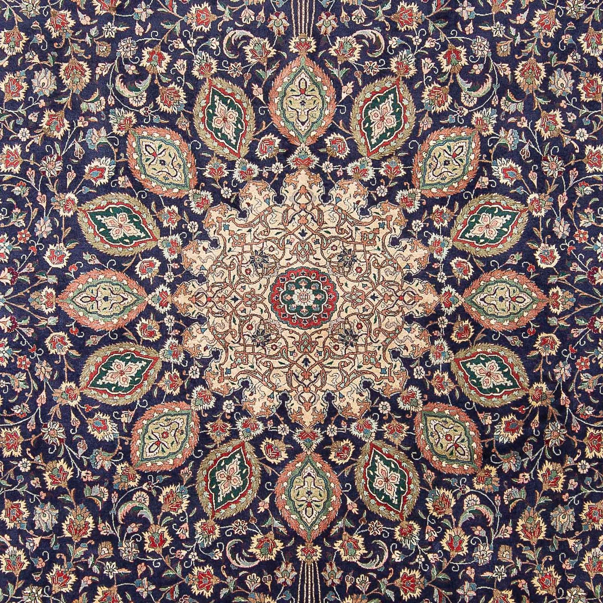 Alfombra Persa - Tabriz - Real - 395 x 289 cm - azul oscuro