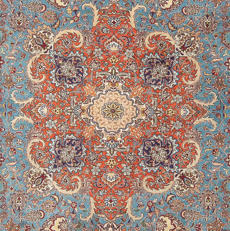 Alfombra Persa - Tabriz - Real - 395 x 304 cm - azul claro