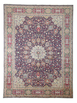 Alfombra Persa - Tabriz - Real - 401 x 300 cm - azul oscuro