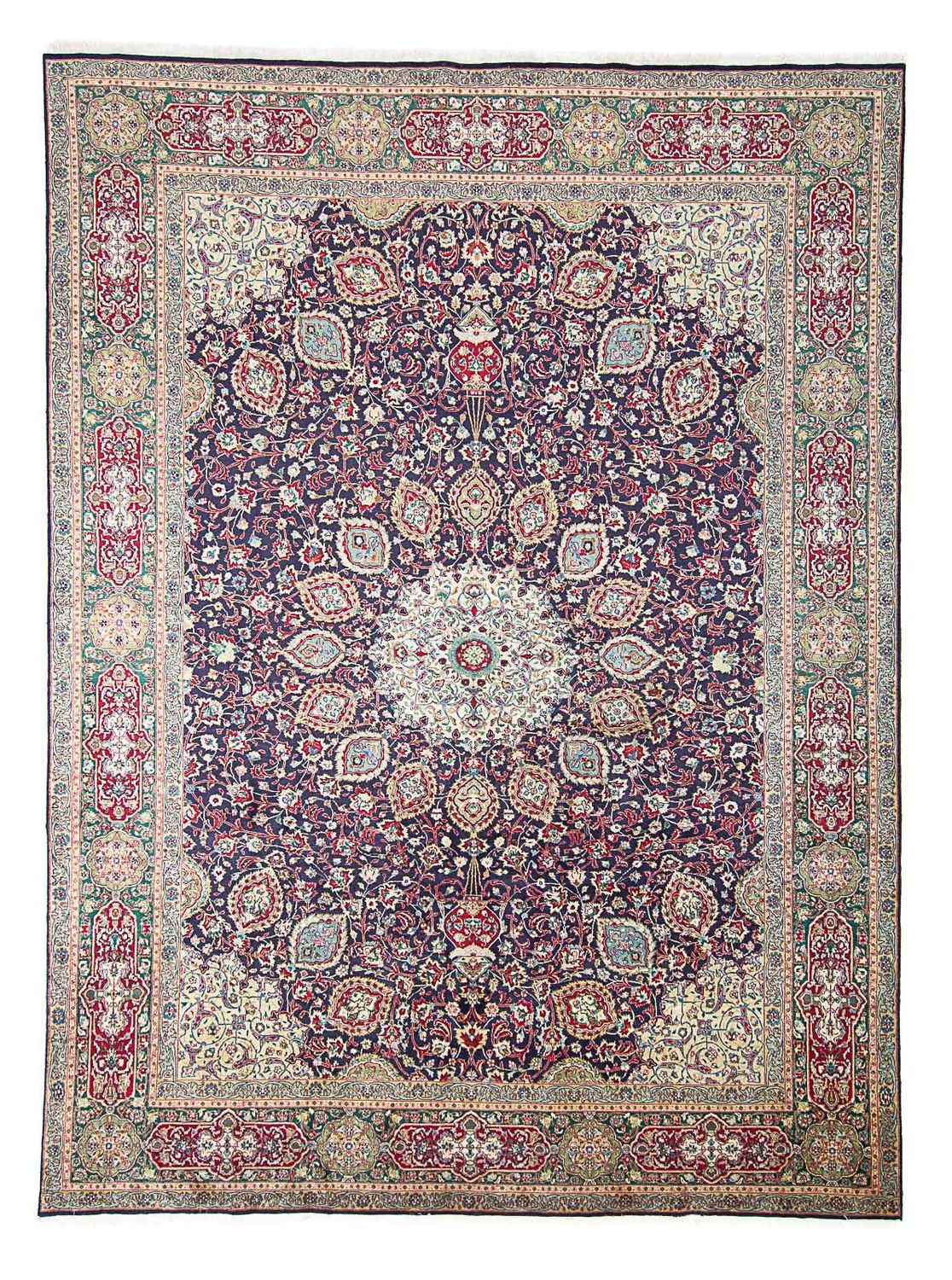 Alfombra Persa - Tabriz - Real - 401 x 300 cm - azul oscuro