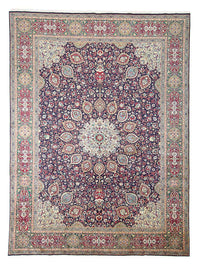 Alfombra Persa - Tabriz - Real - 401 x 300 cm - azul oscuro