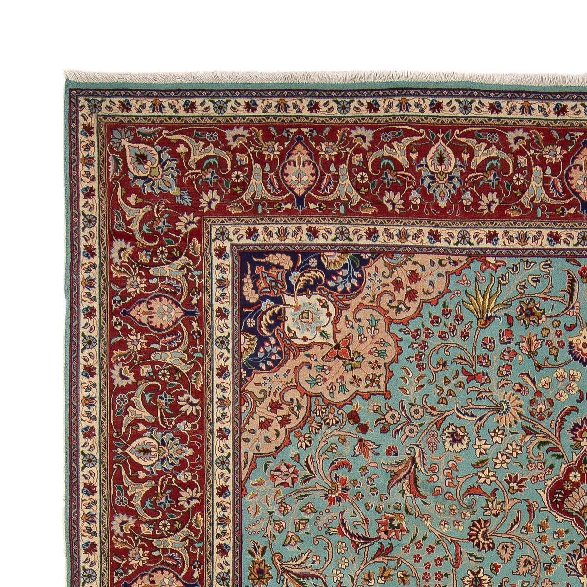 Alfombra Persa - Tabriz - Real - 350 x 248 cm - turquesa