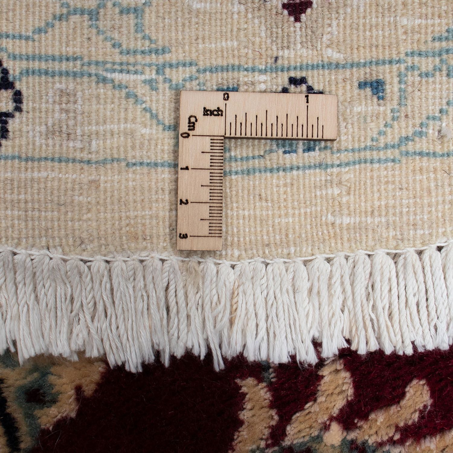 Alfombra persa - Nain redondo  - 245 x 245 cm - rojo oscuro