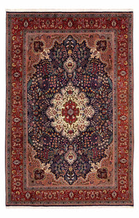 Alfombra Persa - Tabriz - Real - 302 x 201 cm - azul oscuro