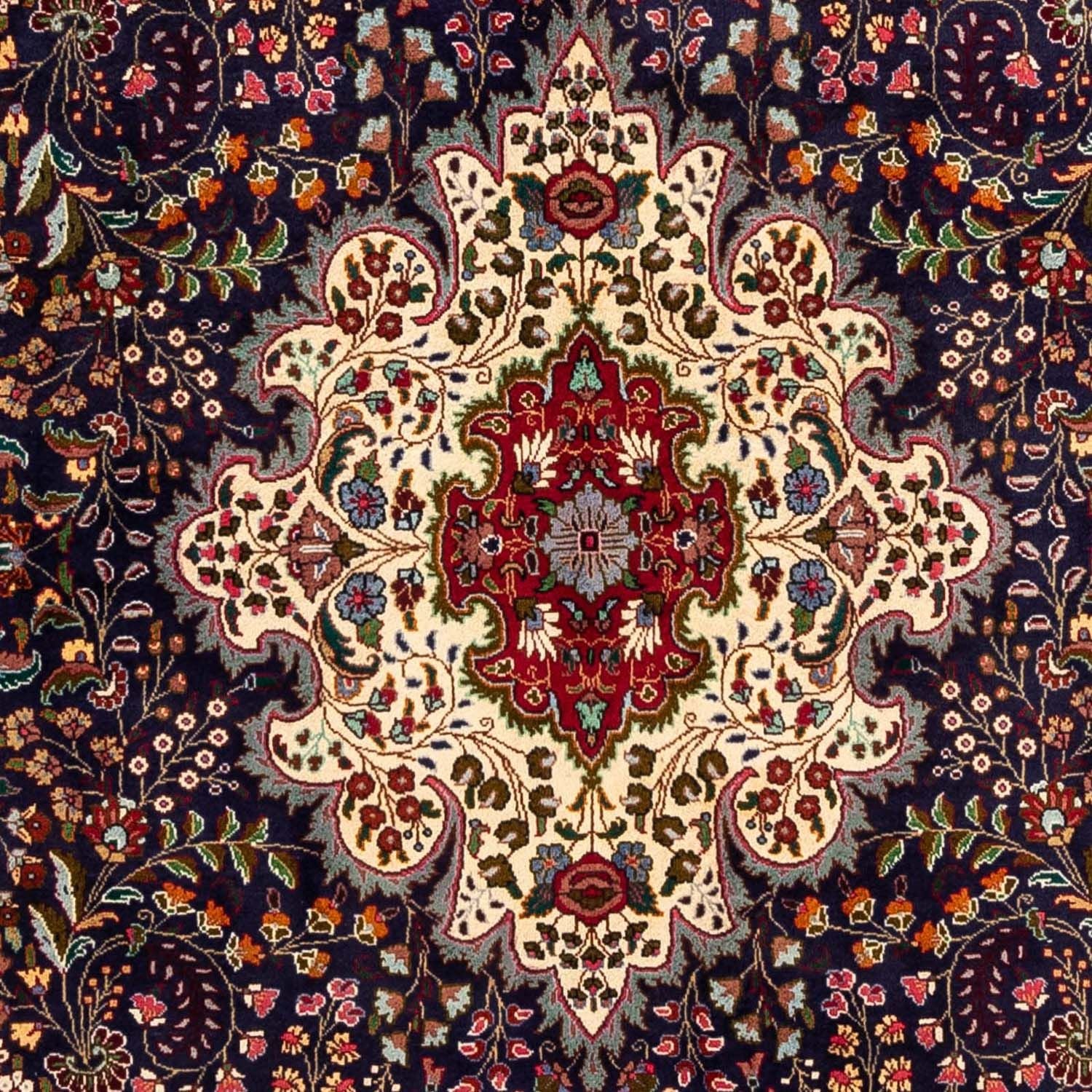 Alfombra Persa - Tabriz - Real - 302 x 201 cm - azul oscuro