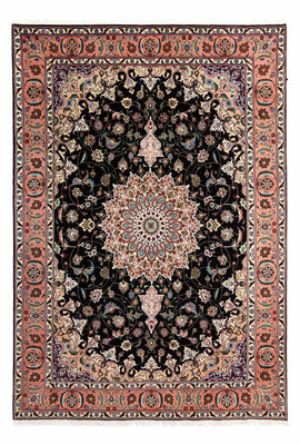 Alfombra Persa - Tabriz - Real - 288 x 198 cm - azul oscuro