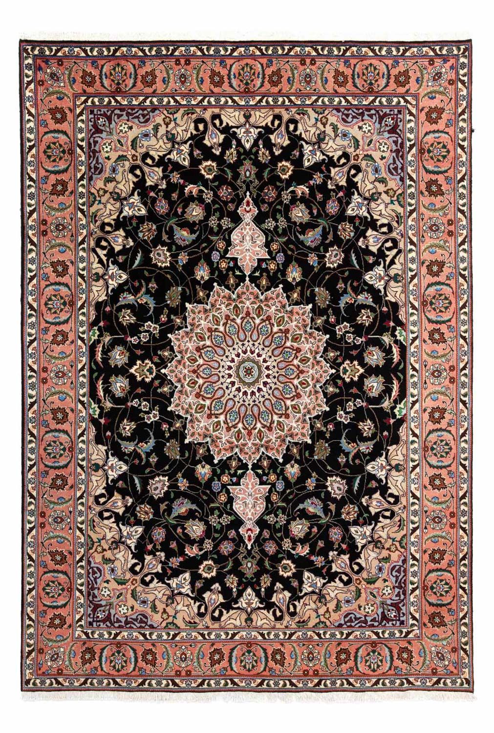 Alfombra Persa - Tabriz - Real - 288 x 198 cm - azul oscuro