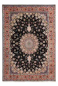 Alfombra Persa - Tabriz - Real - 288 x 198 cm - azul oscuro