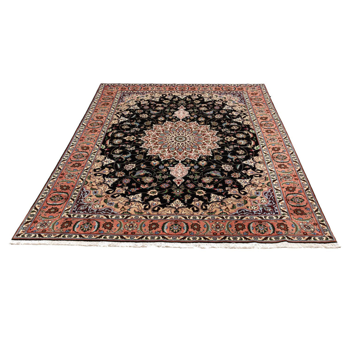Alfombra Persa - Tabriz - Real - 288 x 198 cm - azul oscuro