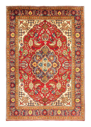 Alfombra Persa - Tabriz - Real - 213 x 149 cm - rojo