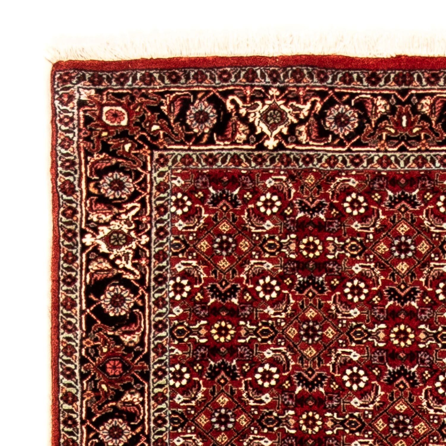 Alfombra de pasillo Alfombra persa - Bidjar - 298 x 80 cm - rojo oscuro