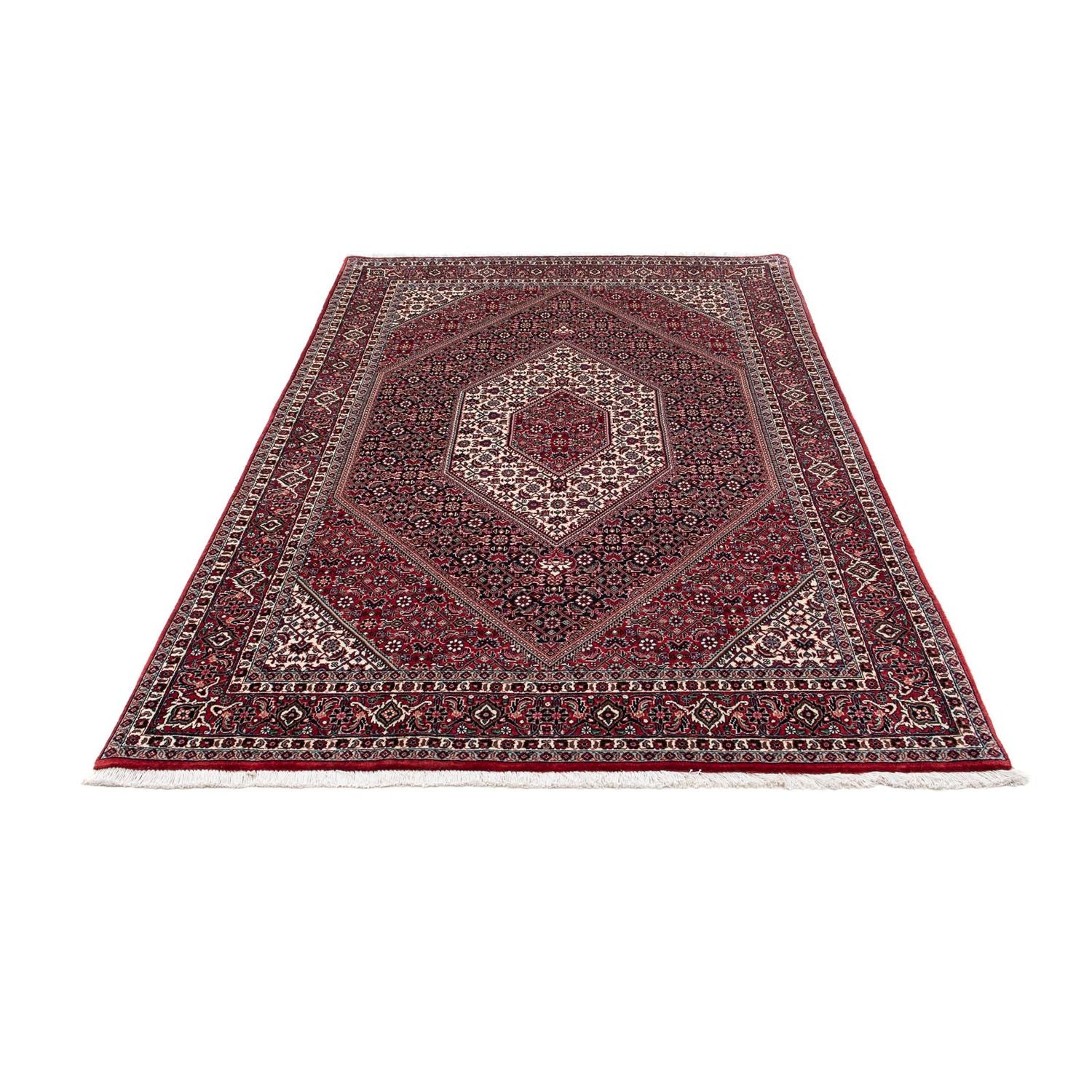 Alfombra persa - Bidjar - 204 x 129 cm - rojo claro
