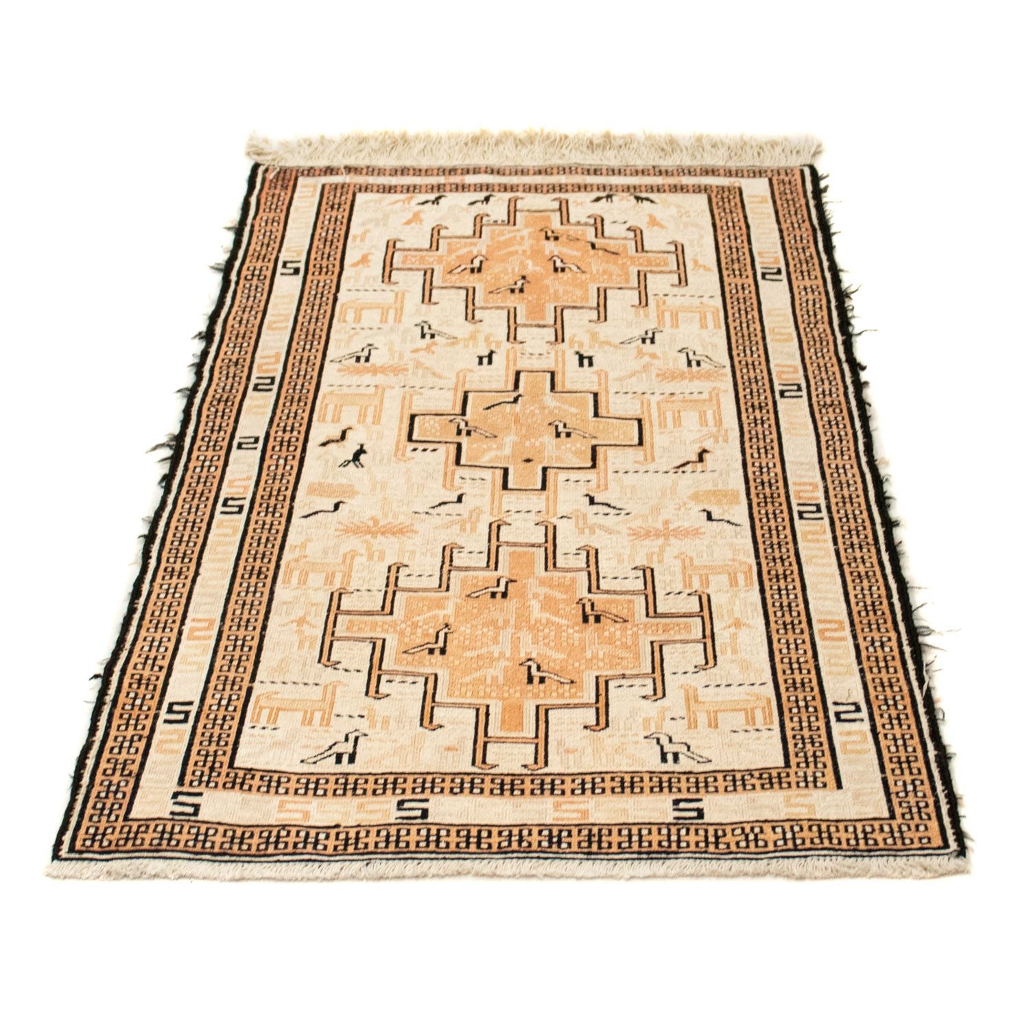Alfombra Kelim - Oriental - 101 x 65 cm - beige