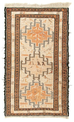 Alfombra Kelim - Oriental - 103 x 62 cm - beige