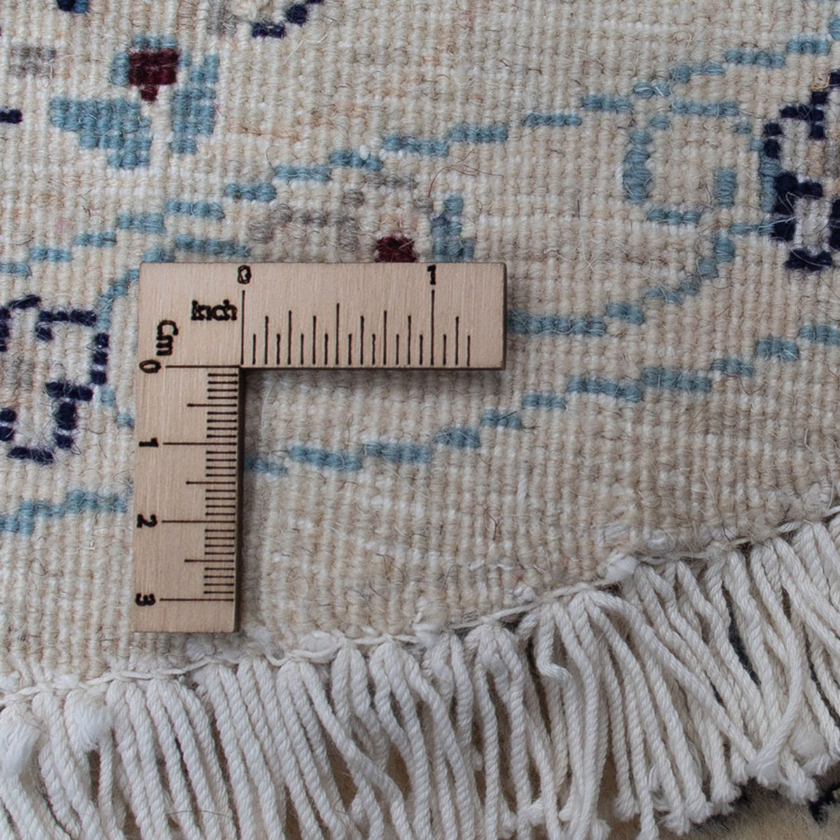 Alfombra persa - Nain redondo  - 302 x 302 cm - rojo oscuro