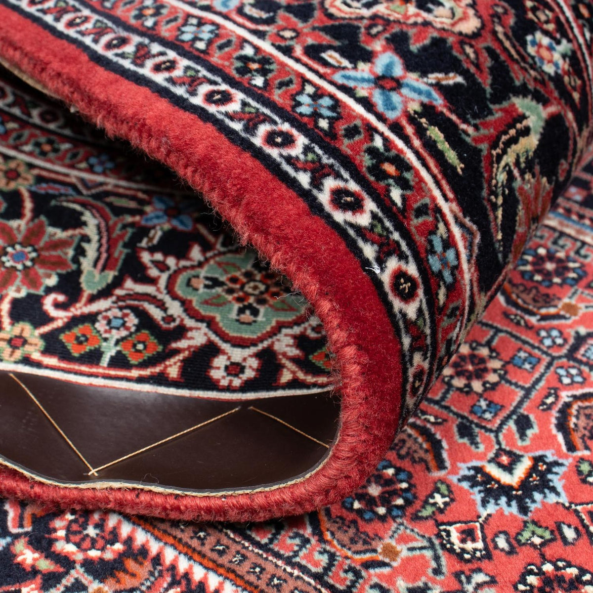 Alfombra persa - Bidjar - 202 x 150 cm - rojo claro