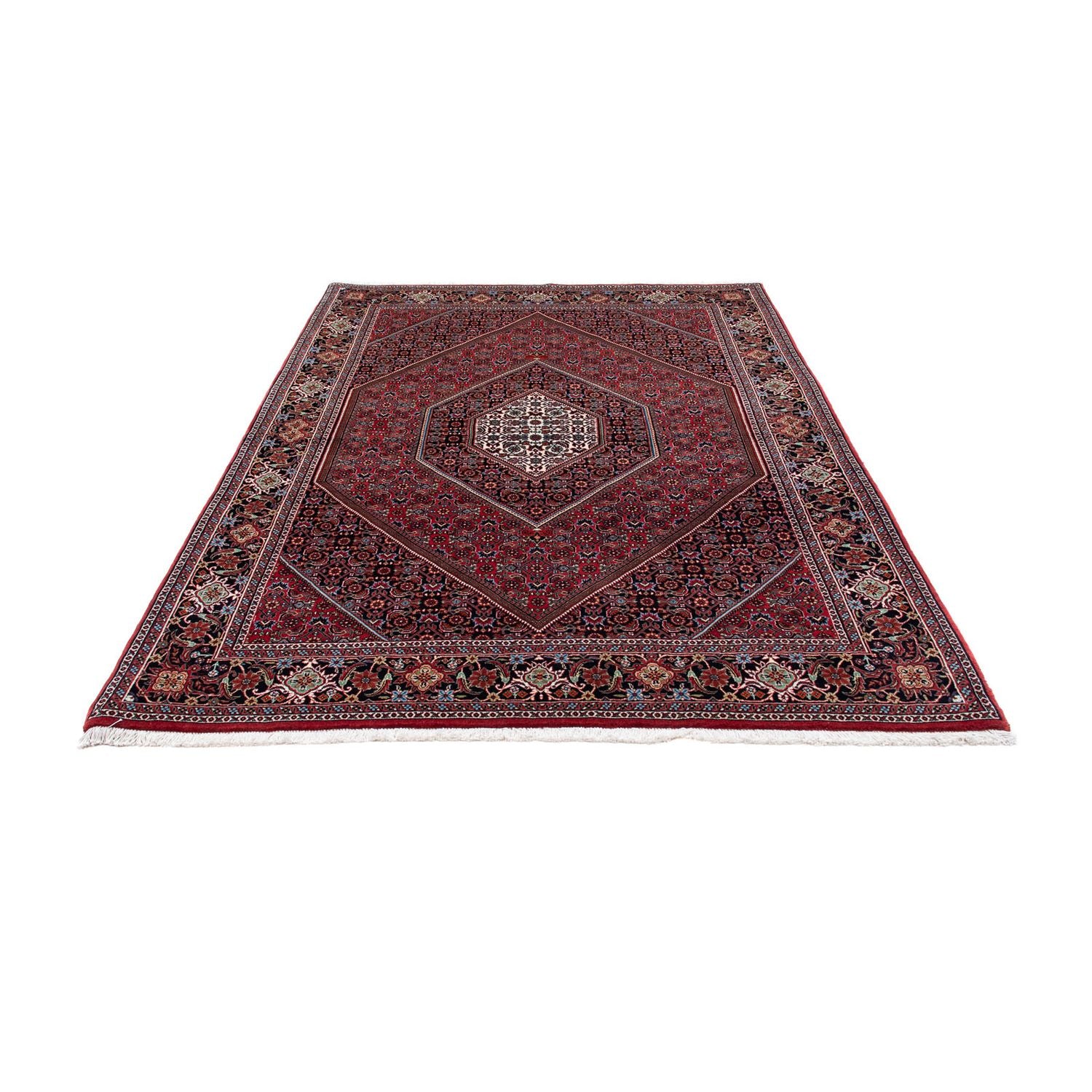 Alfombra persa - Bidjar - 202 x 150 cm - rojo claro