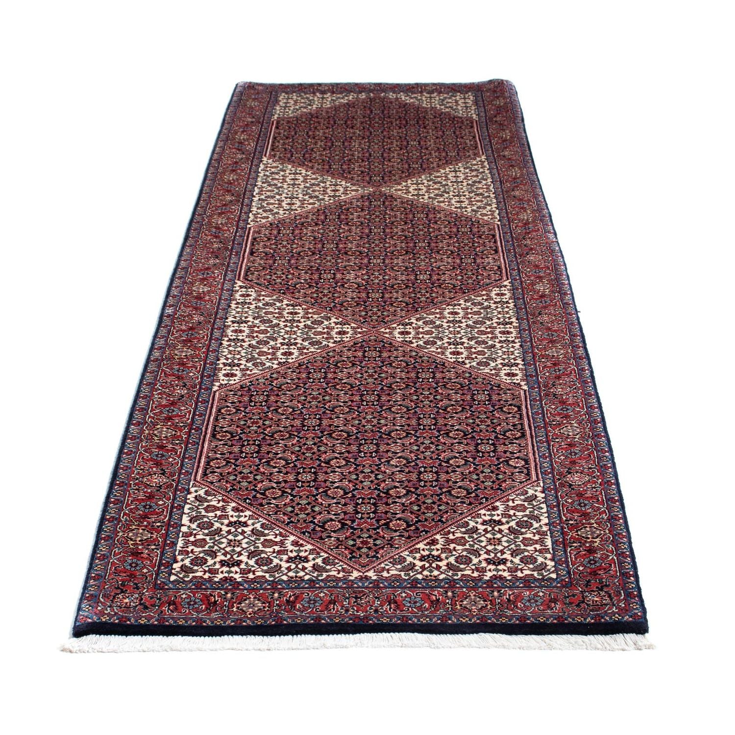 Alfombra de pasillo Alfombra persa - Bidjar - 300 x 84 cm - azul oscuro