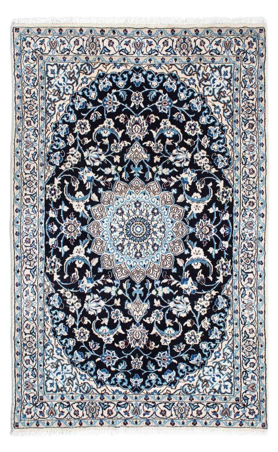 Alfombra Persa - Nain - Real - 175 x 108 cm - azul oscuro