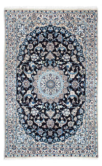 Alfombra Persa - Nain - Real - 175 x 108 cm - azul oscuro