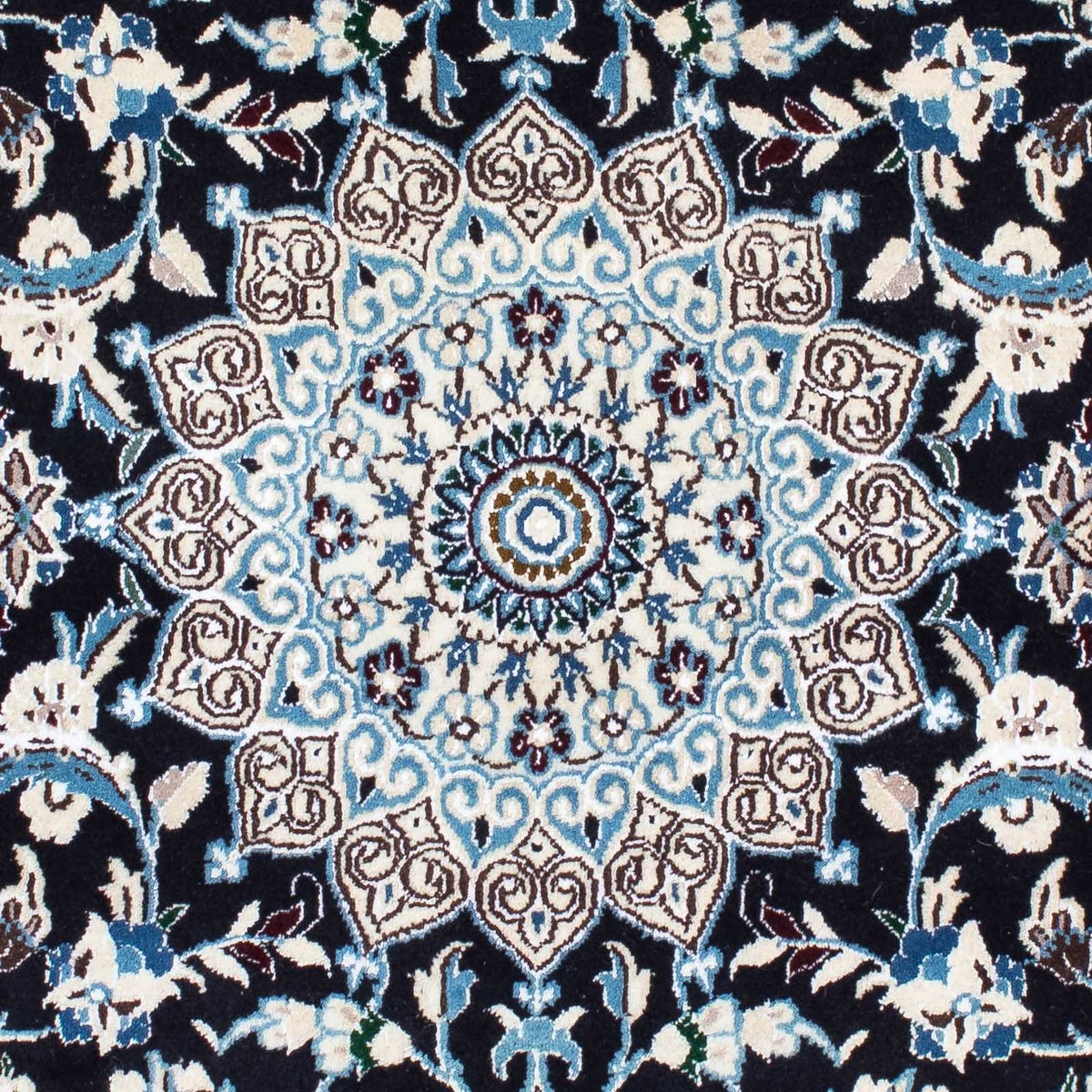 Alfombra Persa - Nain - Real - 175 x 108 cm - azul oscuro