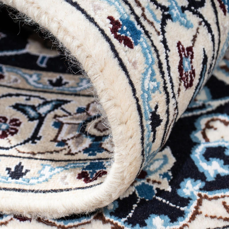 Alfombra Persa - Nain - Real - 175 x 108 cm - azul oscuro
