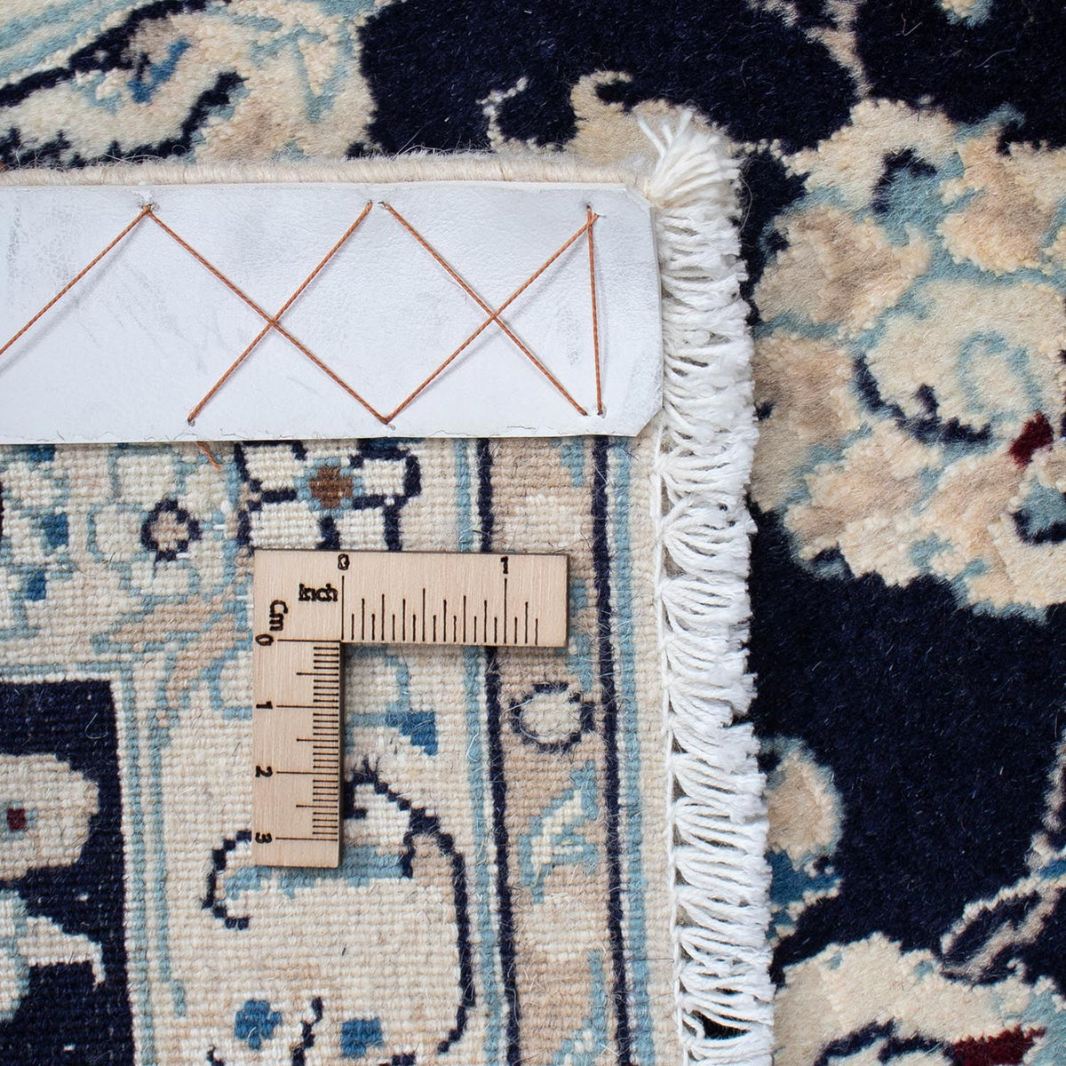 Alfombra Persa - Nain - Real - 94 x 54 cm - azul oscuro