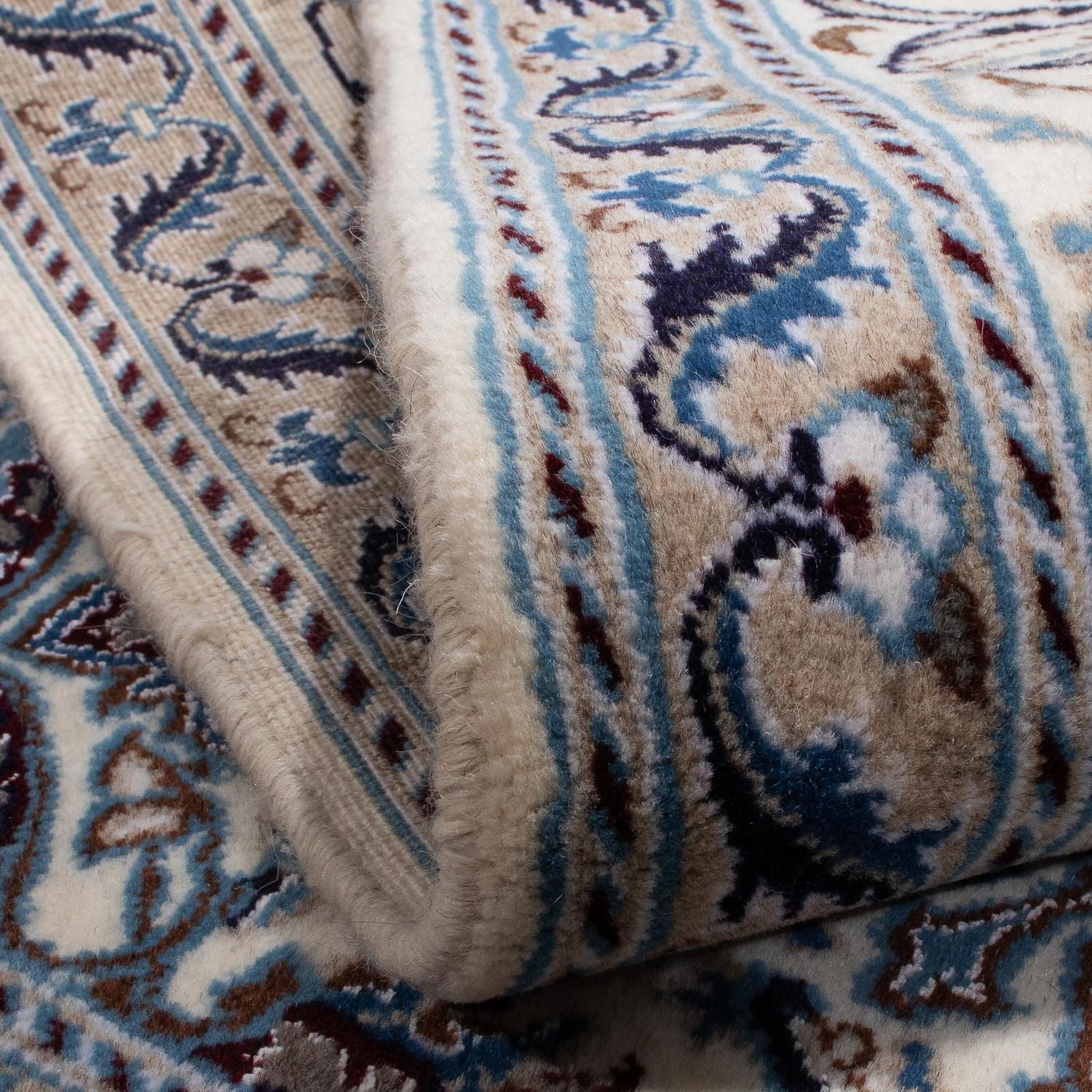 Alfombra persa - Nain cuadrado  - 205 x 193 cm - azul