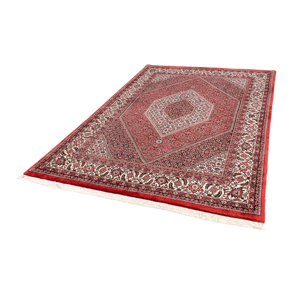 Alfombra persa - Bidjar - 240 x 168 cm - rojo oscuro