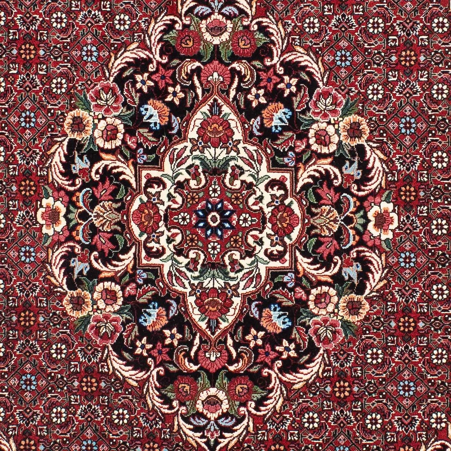 Alfombra persa - Bidjar - 182 x 130 cm - rojo