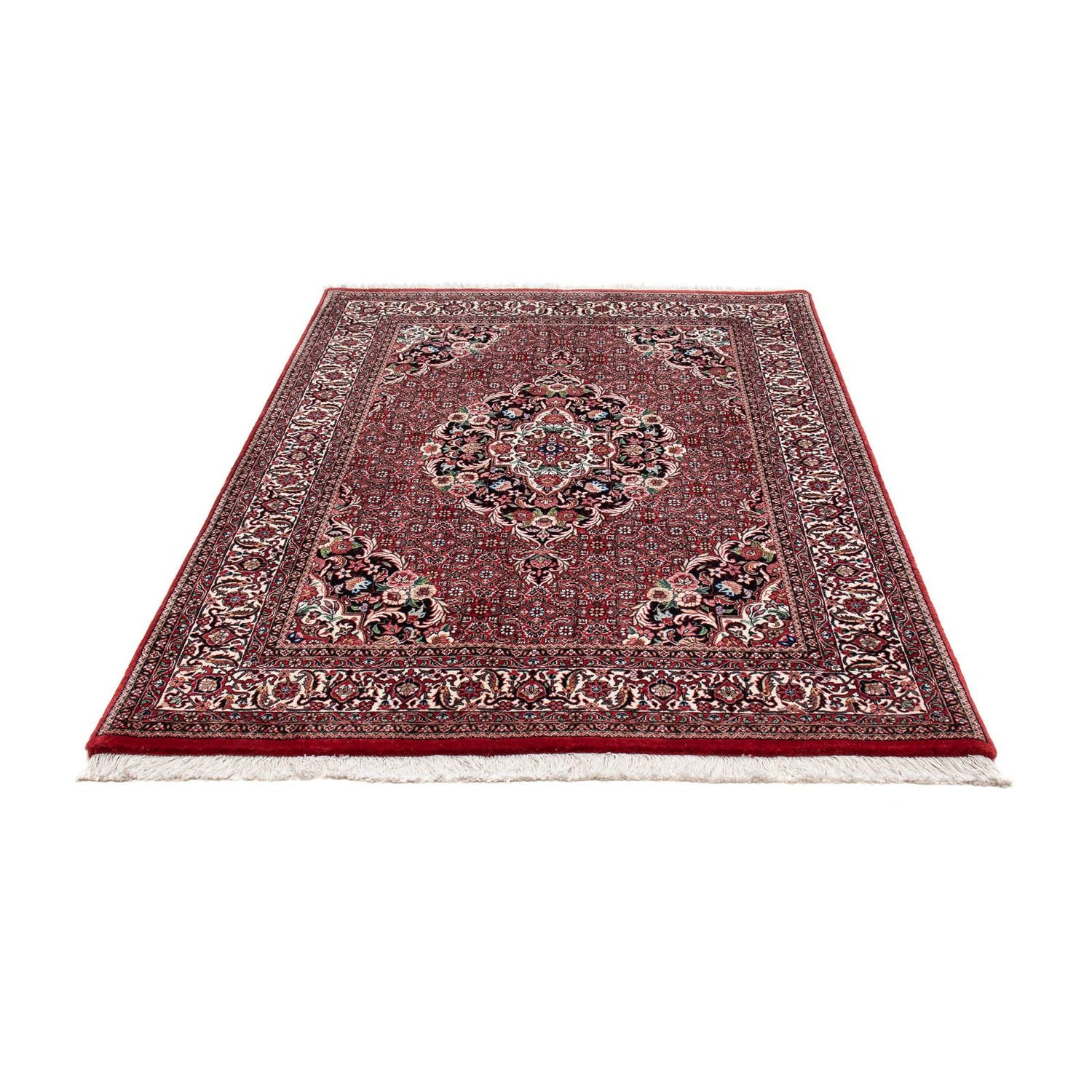 Alfombra persa - Bidjar - 182 x 130 cm - rojo