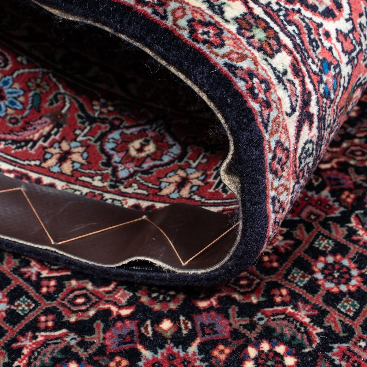 Alfombra persa - Bidjar - 182 x 108 cm - azul oscuro