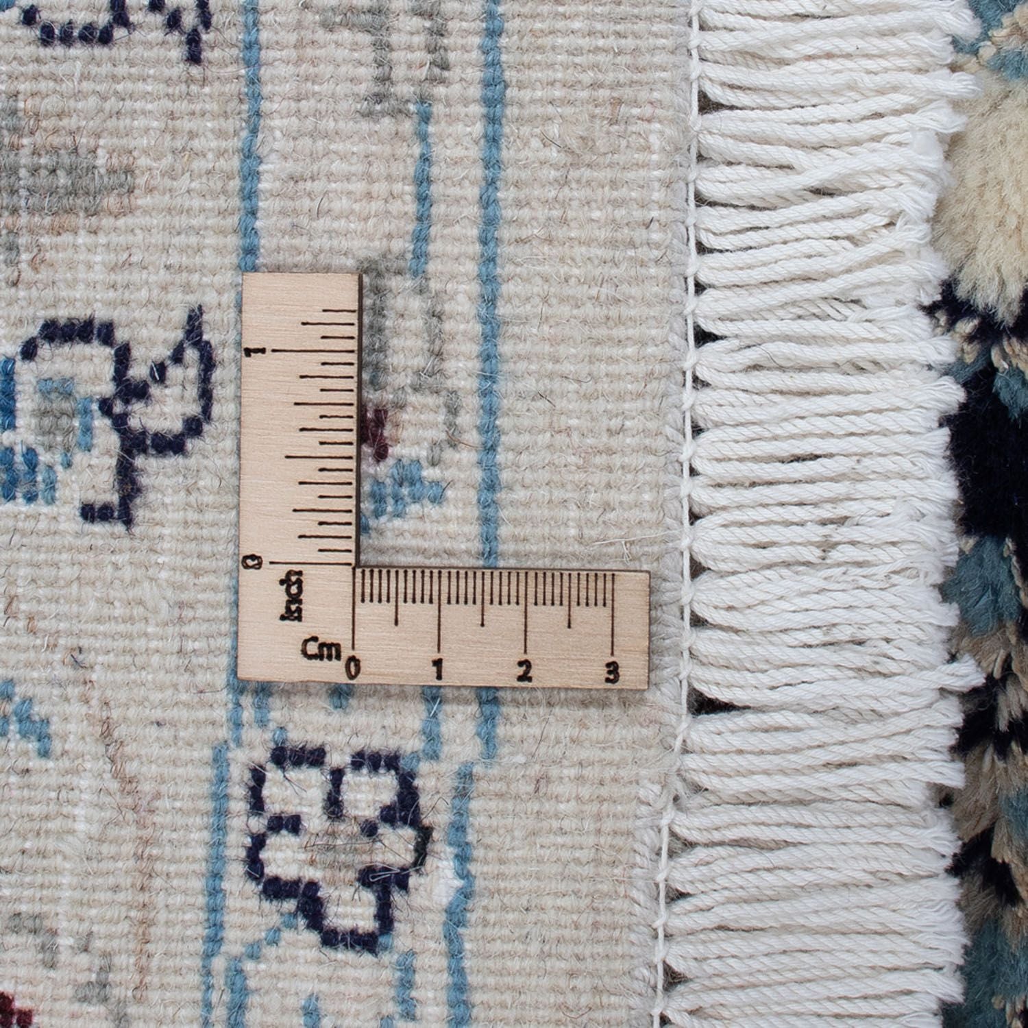 Alfombra persa - Nain redondo  - 295 x 295 cm - azul oscuro