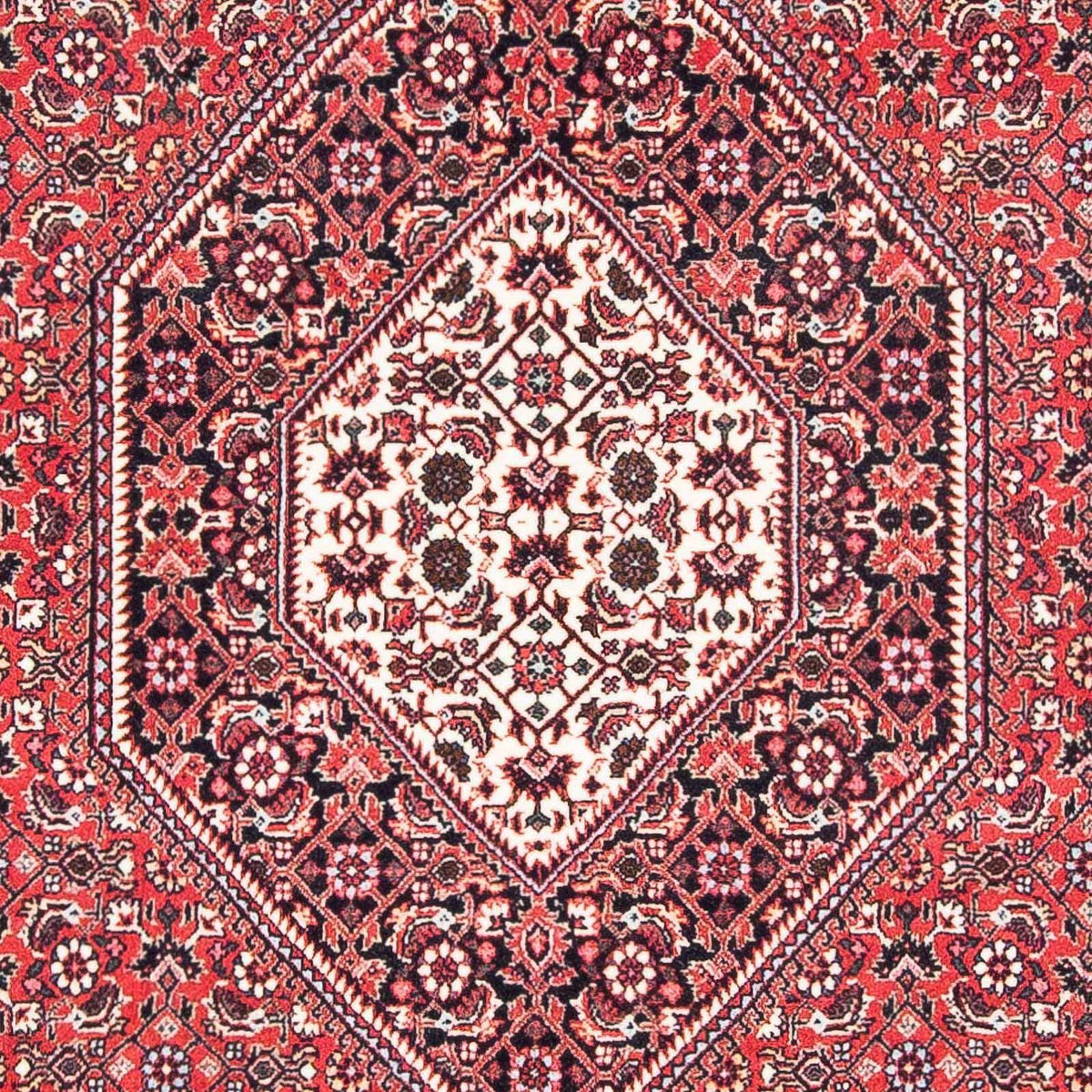 Alfombra persa - Bidjar - 185 x 111 cm - rojo claro