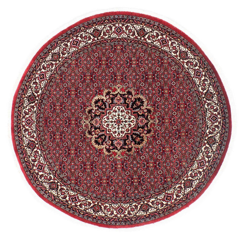 Alfombra persa - Bidjar redondo  - 155 x 155 cm - rojo oscuro