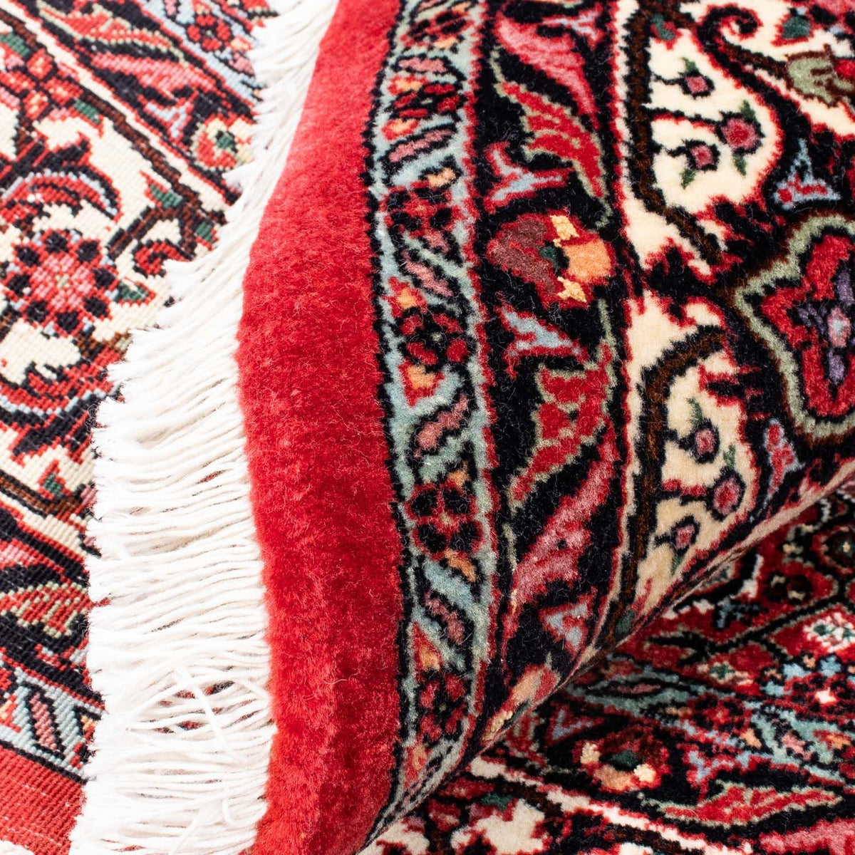 Alfombra persa - Bidjar redondo  - 155 x 155 cm - rojo oscuro