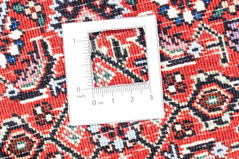 Alfombra persa - Bidjar redondo  - 155 x 155 cm - rojo oscuro