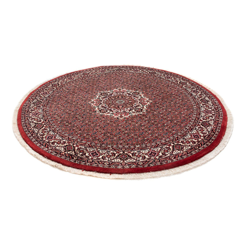 Alfombra persa - Bidjar redondo  - 155 x 155 cm - rojo oscuro
