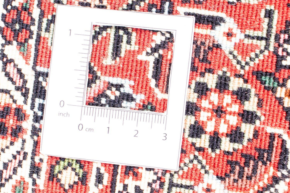 Alfombra persa - Bidjar redondo  - 155 x 155 cm - rojo oscuro