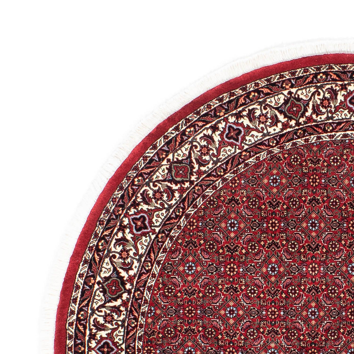 Bidjar Alfombra 150x150cm - Alfombra persa - rojo oscuro