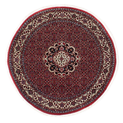 Alfombra persa - Bidjar redondo  - 150 x 150 cm - rojo oscuro