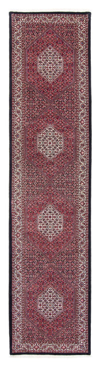 Alfombra de pasillo Alfombra persa - Bidjar - 404 x 88 cm - rojo claro