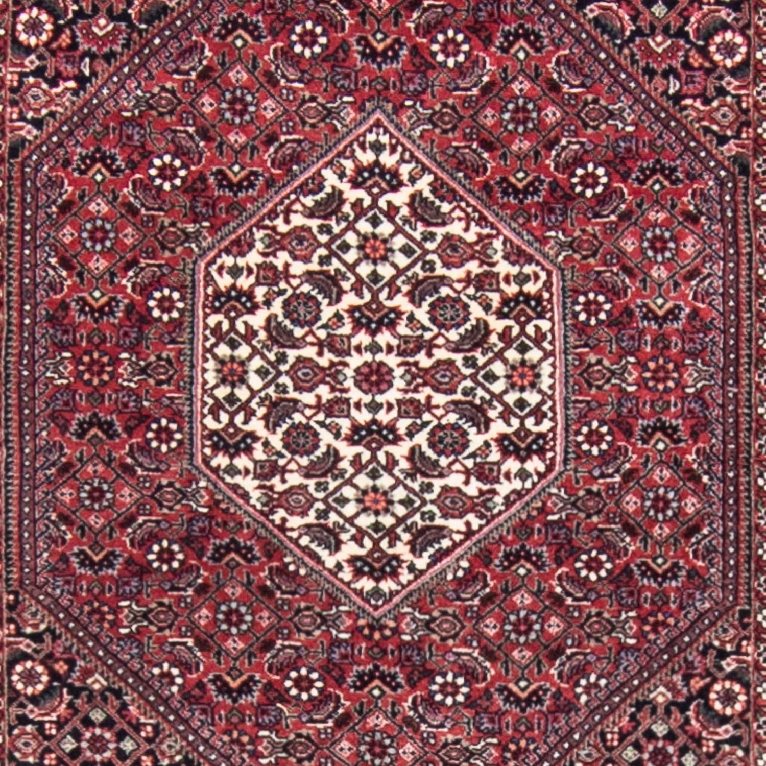 Alfombra de pasillo Alfombra persa - Bidjar - 404 x 88 cm - rojo claro
